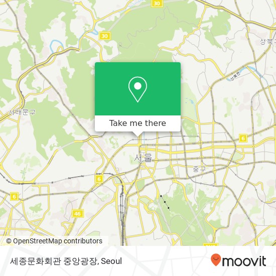 세종문화회관 중앙광장 map