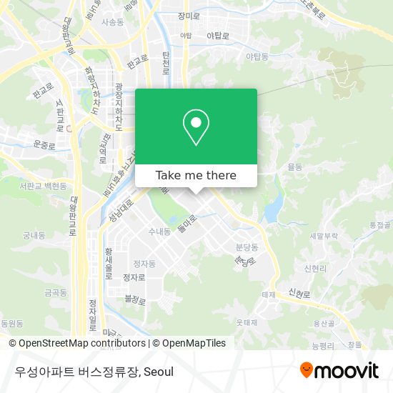 우성아파트 버스정류장 map