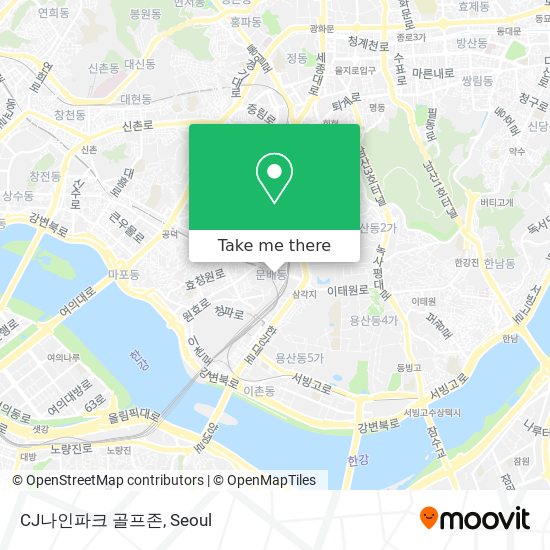 CJ나인파크 골프존 map