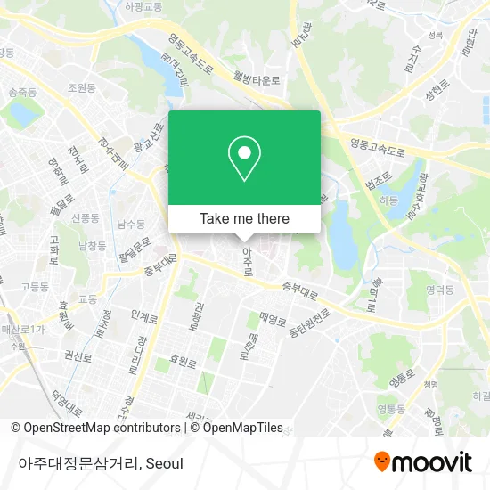 아주대정문삼거리 map