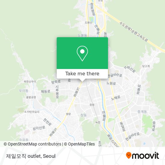 제일모직 outlet map