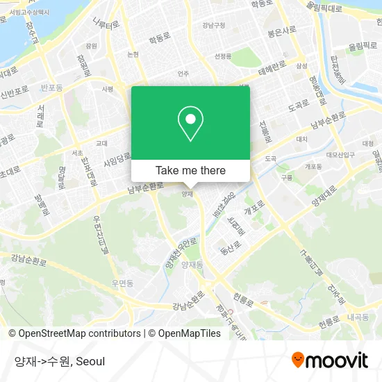 양재->수원 map