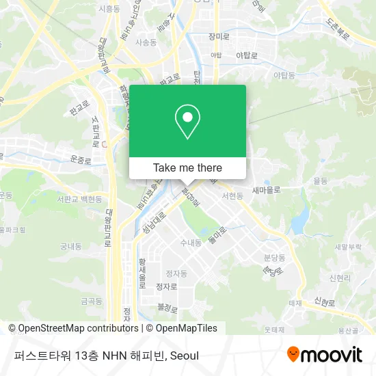 퍼스트타워 13층 NHN 해피빈 map