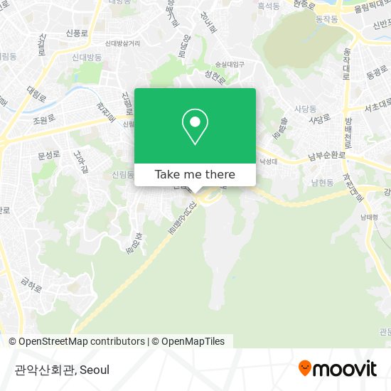 관악산회관 map