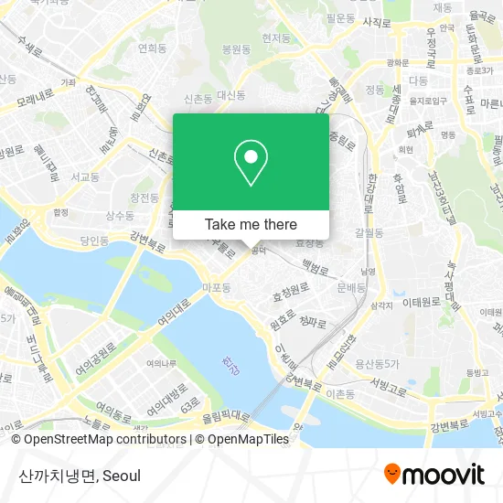 산까치냉면 map