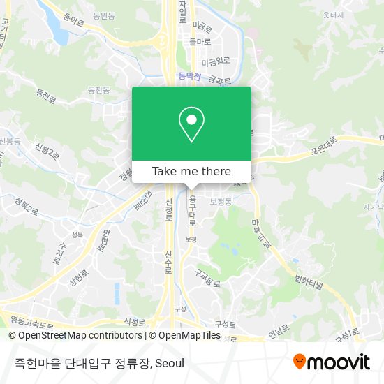 죽현마을 단대입구 정류장 map