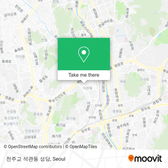 천주교 석관동 성당 map