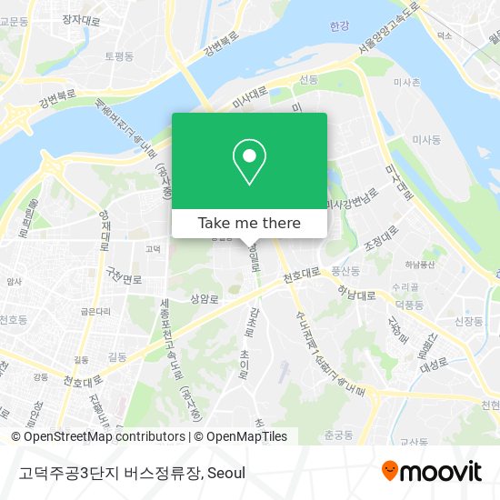 고덕주공3단지 버스정류장 map