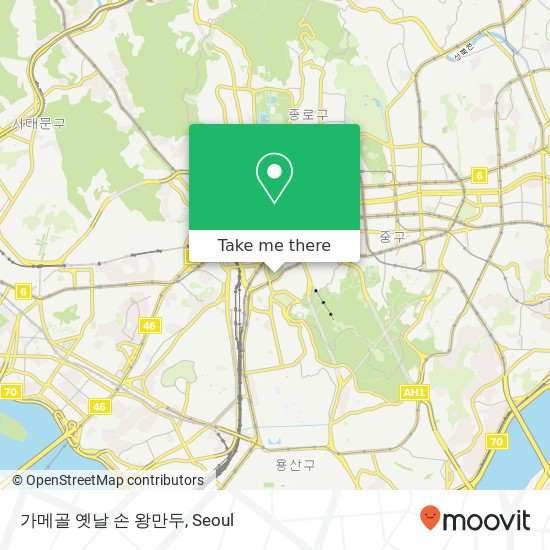 가메골 옛날 손 왕만두 map