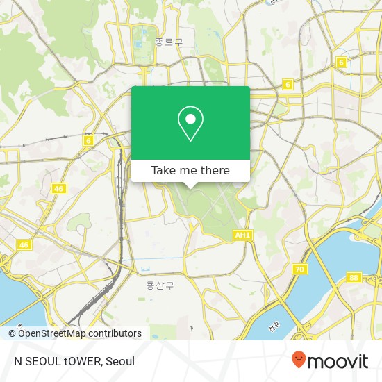 N SEOUL tOWER map