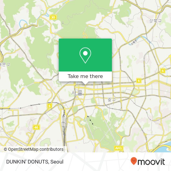 DUNKIN' DONUTS map