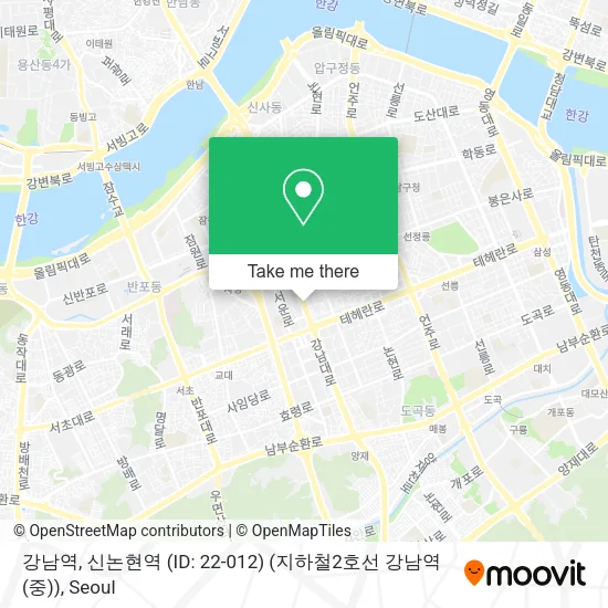 강남역, 신논현역 (ID: 22-012) (지하철2호선 강남역(중)) map