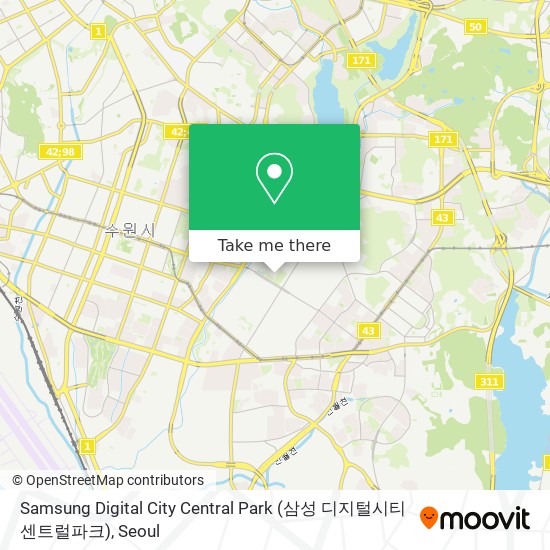 Samsung Digital City Central Park (삼성 디지털시티 센트럴파크) map