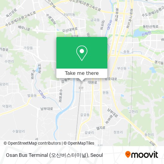 Osan Bus Terminal (오산버스터미널) map