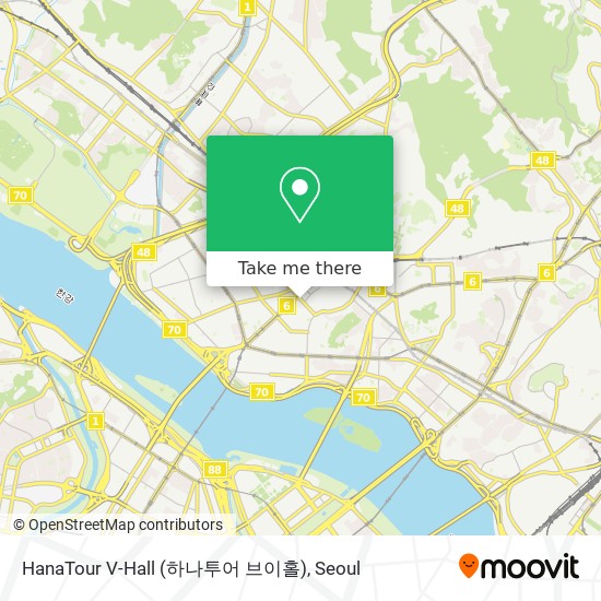 HanaTour V-Hall (하나투어 브이홀) map