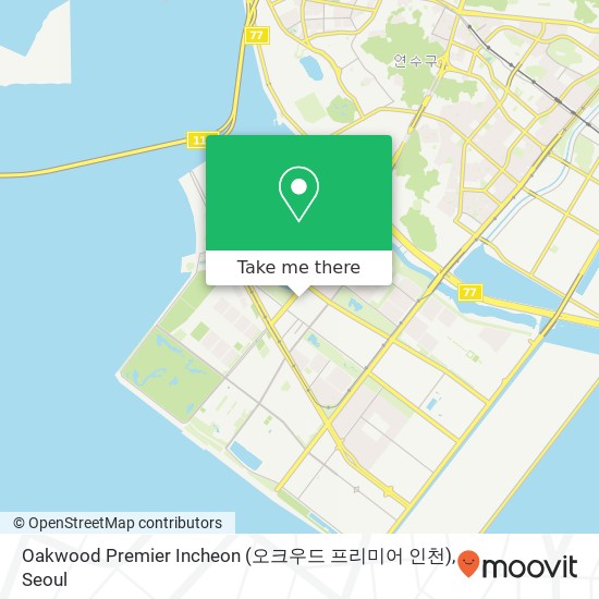 Oakwood Premier Incheon (오크우드 프리미어 인천) map