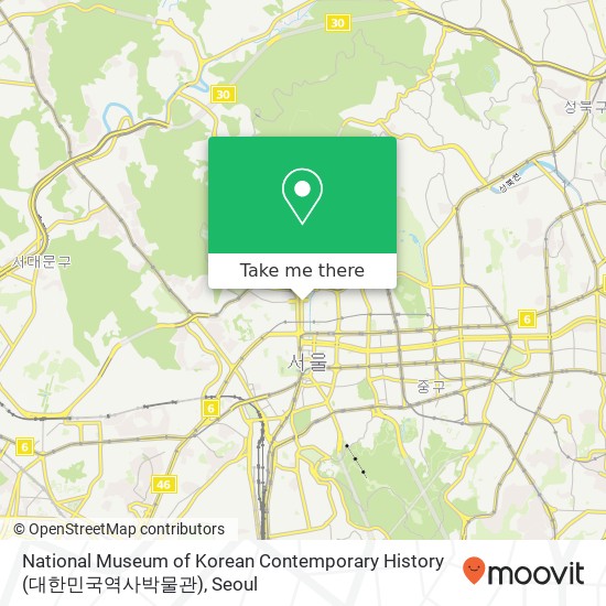 National Museum of Korean Contemporary History (대한민국역사박물관) map