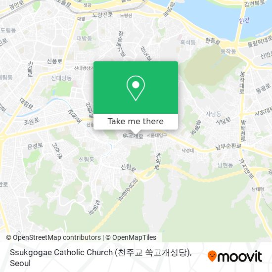 Ssukgogae Catholic Church (천주교 쑥고개성당) map