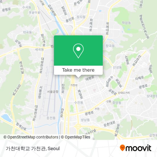 가천대학교 가천관 map