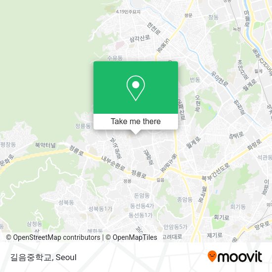 길음중학교 map