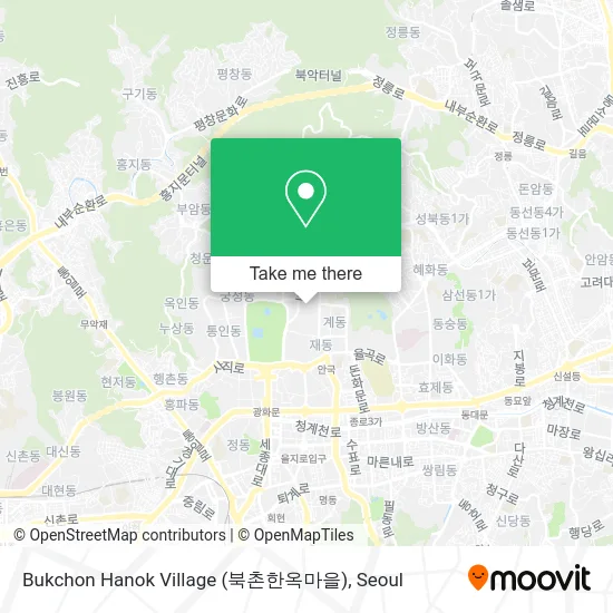 Bukchon Hanok Village (북촌한옥마을) map