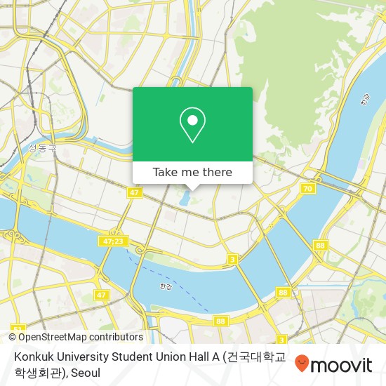 Konkuk University Student Union Hall A (건국대학교 학생회관) map