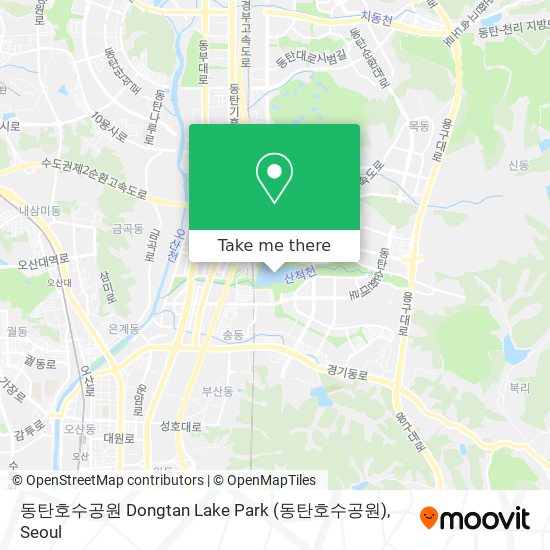 동탄호수공원 Dongtan Lake Park map