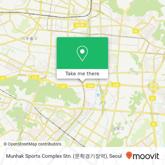 Munhak Sports Complex Stn. (문학경기장역) map