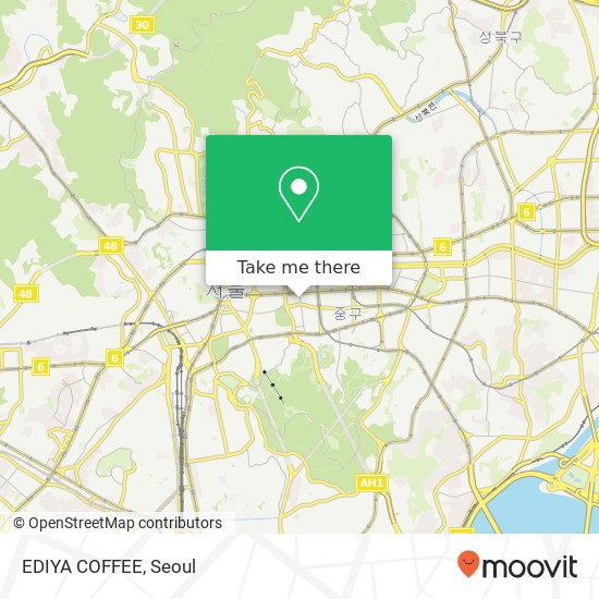 EDIYA COFFEE map