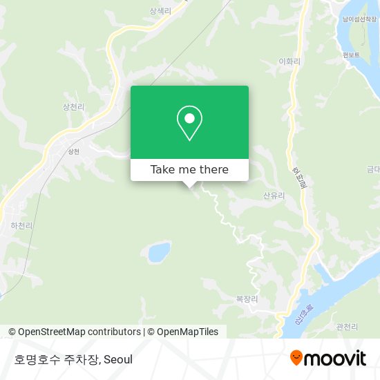 호명호수 주차장 map