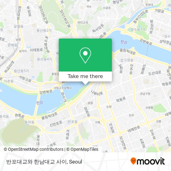 반포대교와 한남대교 사이 map