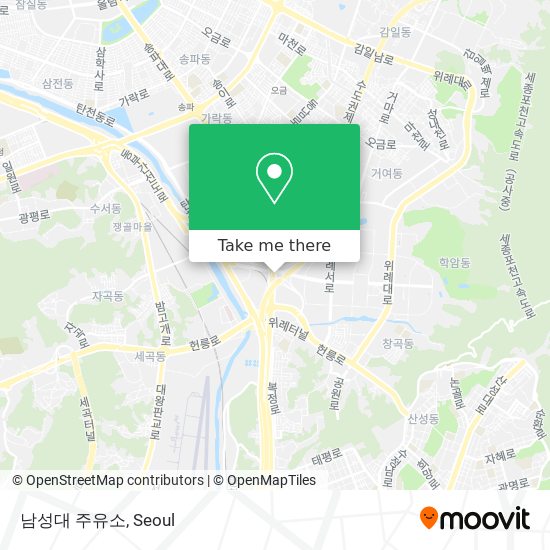 남성대 주유소 map