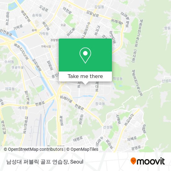 남성대 퍼블릭 골프 연습장 map