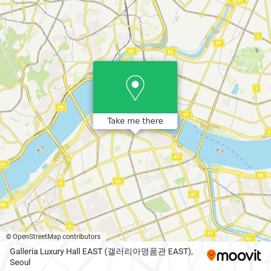 Galleria Luxury Hall EAST (갤러리아명품관 EAST) map