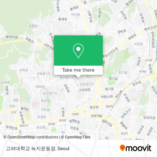 고려대학교 녹지운동장 map