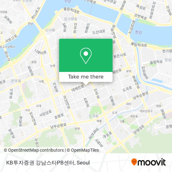 KB투자증권 강남스타PB센터 map