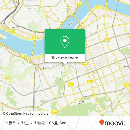 가톨릭대학교 대학본관 106호 map