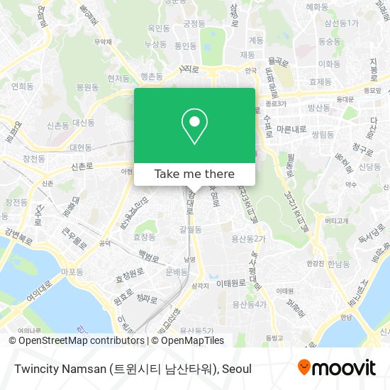 Twincity Namsan (트윈시티 남산타워) map