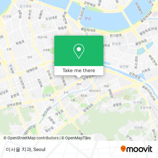 미서울 치과 map