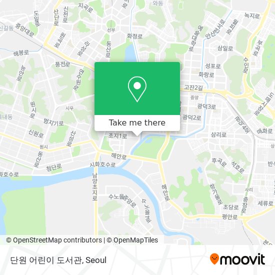 단원 어린이 도서관 map