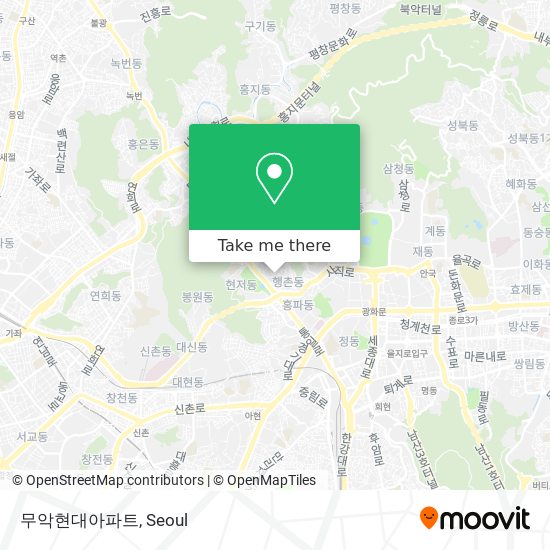 무악현대아파트 map