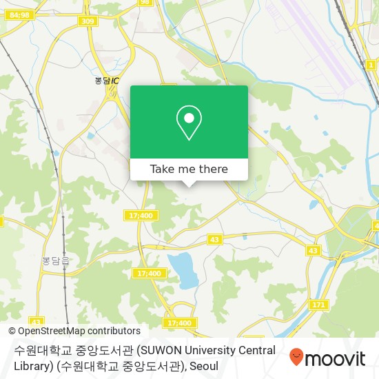 수원대학교 중앙도서관 (SUWON University Central Library) (수원대학교 중앙도서관) map