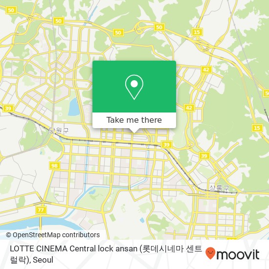 LOTTE CINEMA Central lock ansan (롯데시네마 센트럴락) map