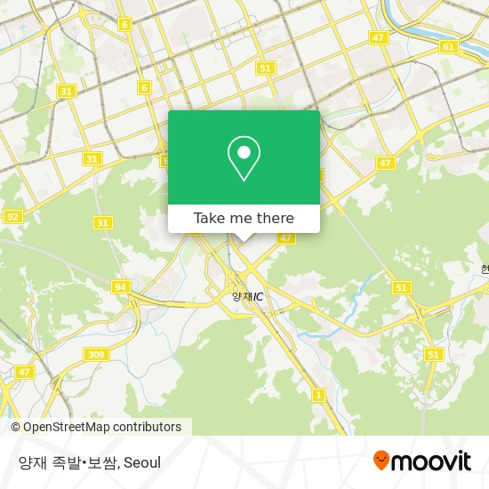 양재 족발•보쌈 map