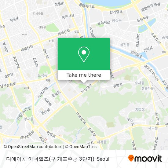 디에이치 아너힐즈(구 개포주공 3단지) map