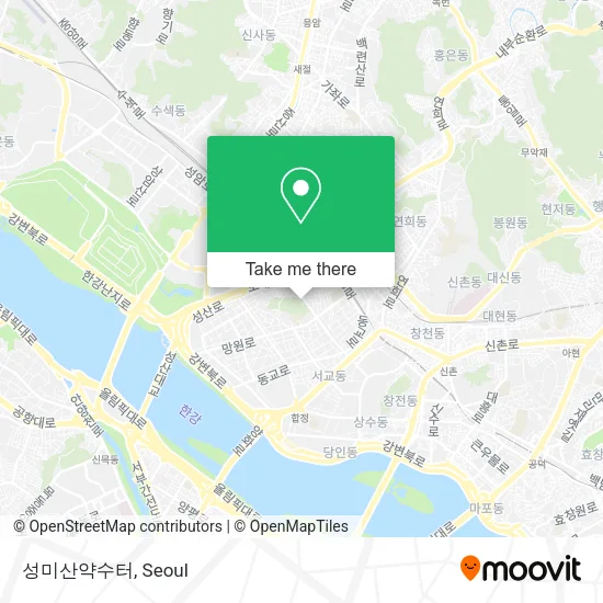 성미산약수터 map
