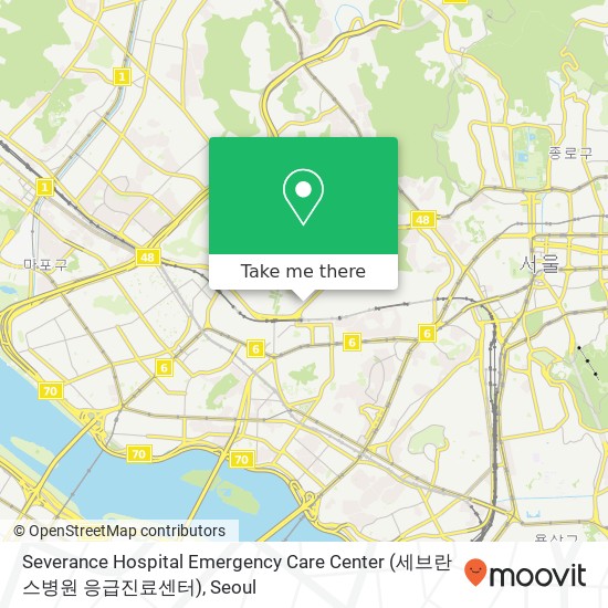 Severance Hospital Emergency Care Center (세브란스병원 응급진료센터) map