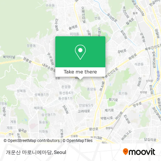 개운산 마로니에마당 map