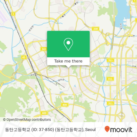 동탄고등학교 (ID: 37-850) (동탄고등학교) map