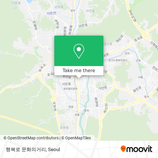 행복로 문화의거리 map